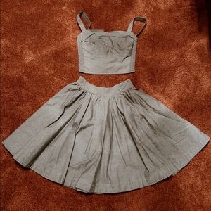 Trashy Diva crop top and matching skirt